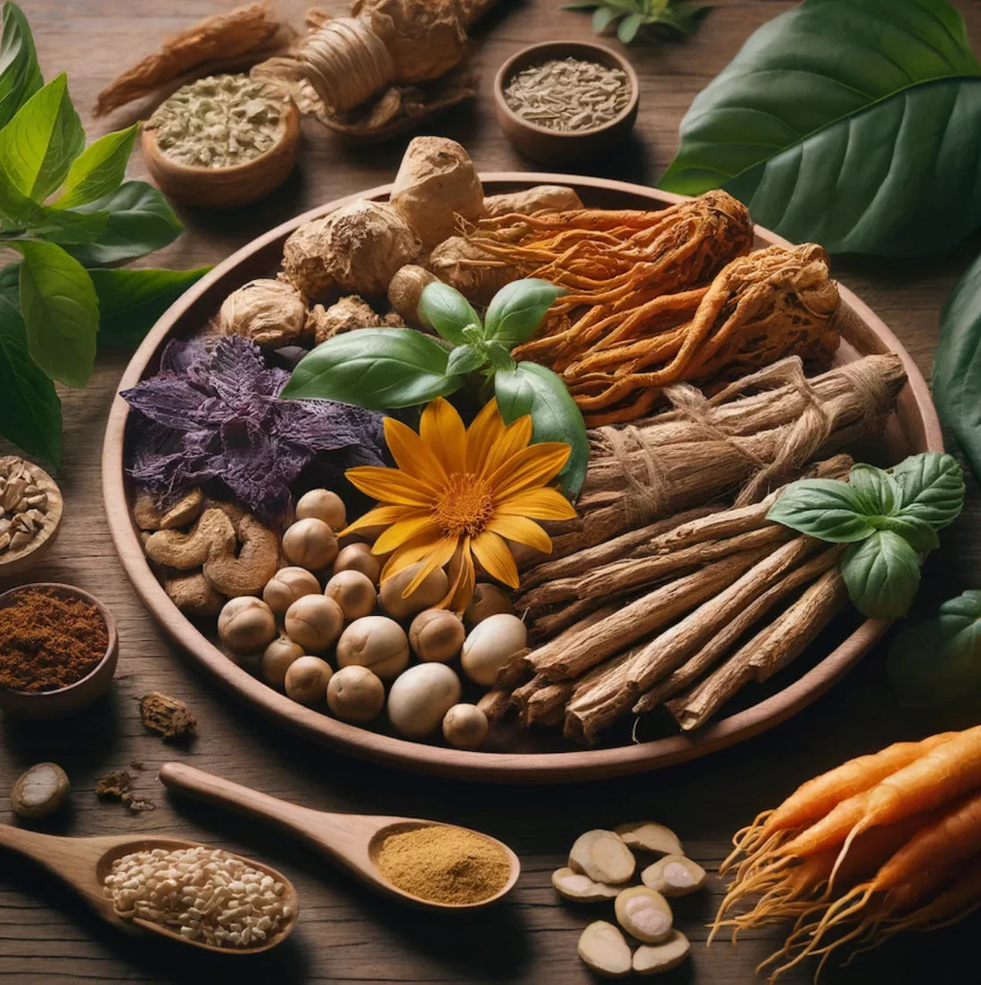 A Picture of adaptogenic Herbs