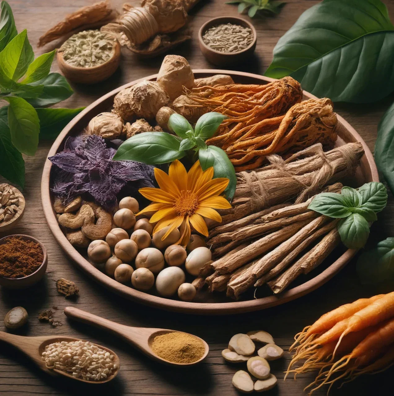 A Picture of adaptogenic Herbs