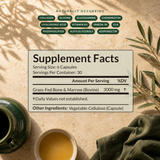 SHIFA Bone & Marrow Supplement Facts — 3000 mg grass-fed bovine bone and marrow