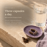 How to take SHIFA Kidney — three capsules a day with a full glass of water